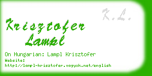 krisztofer lampl business card